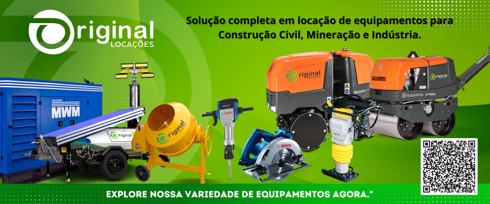 Locação de equipamentos para obra